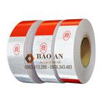 Cuộn dán phản quang trắng đỏ