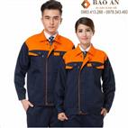 Quần áo kỹ thuật tím than phối cam QABH008