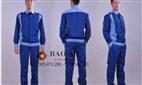 Quần áo bảo hộ xanh pha xanh QABH010