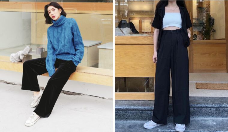 quần ống suông mặc với áo gì đẹp