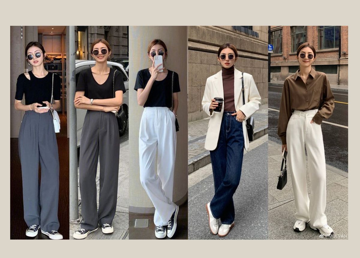 Quần ống suông mặc với áo gì đẹp